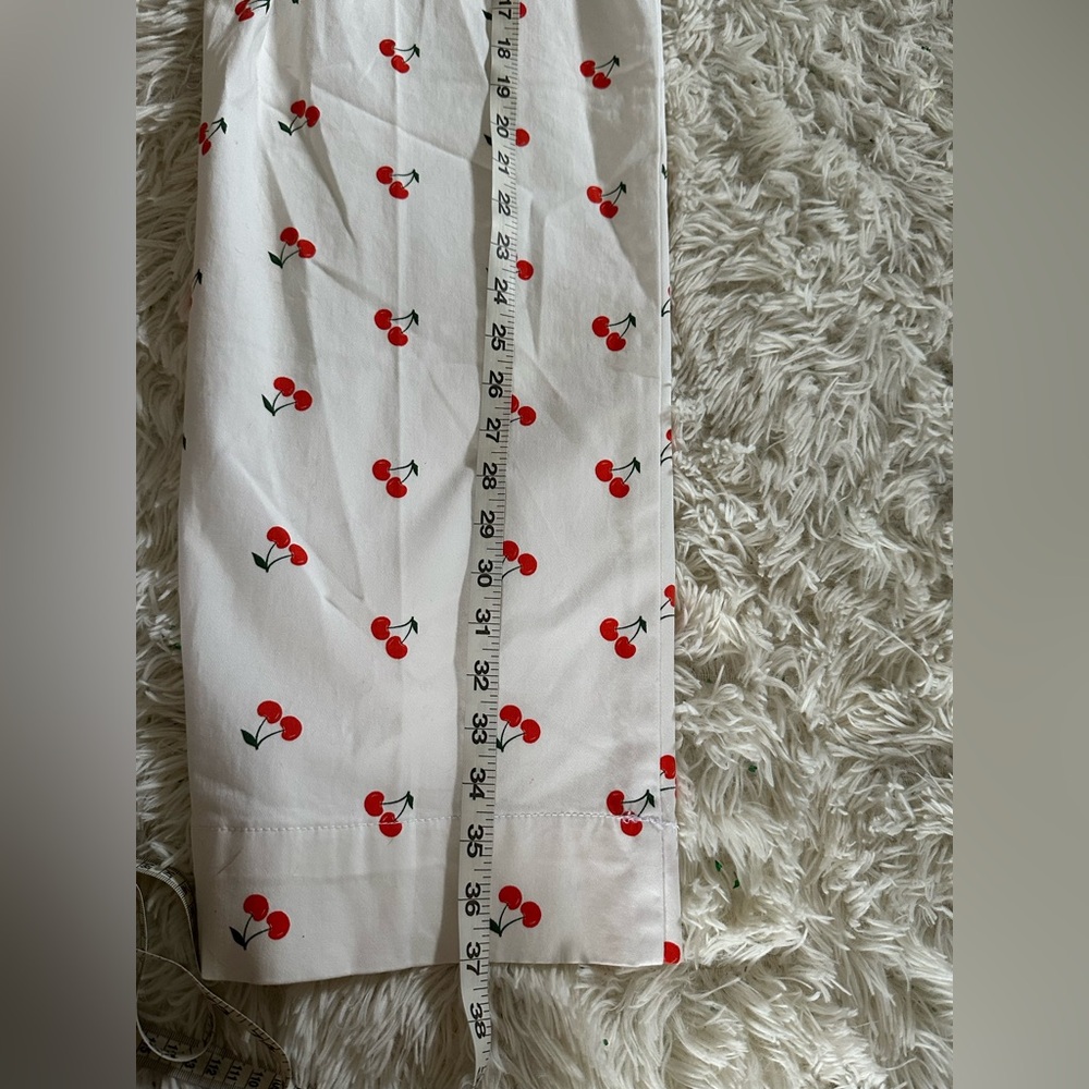 Bagatelle White Pants with Cherry Accents - Picture 8 of 10